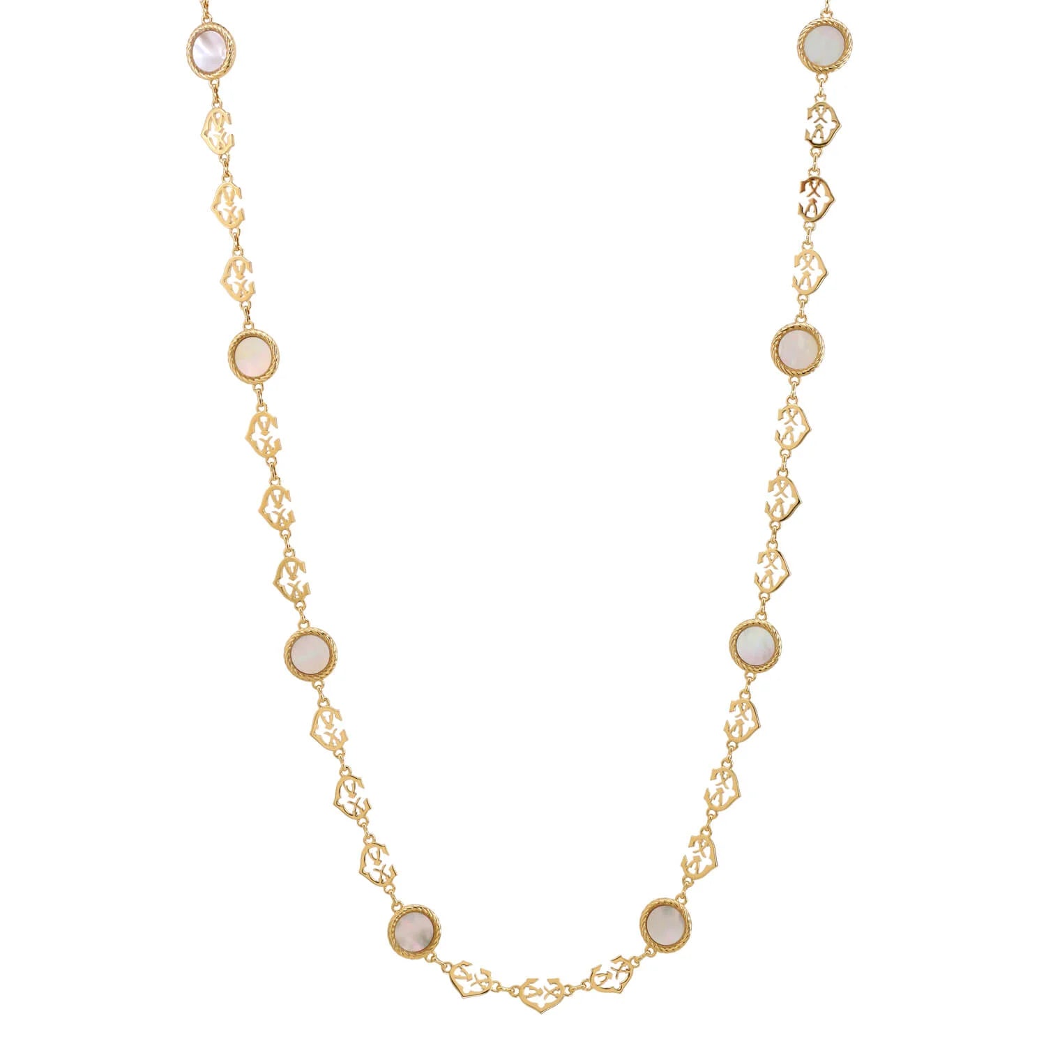 C Logo with MOP_Yellow Gold